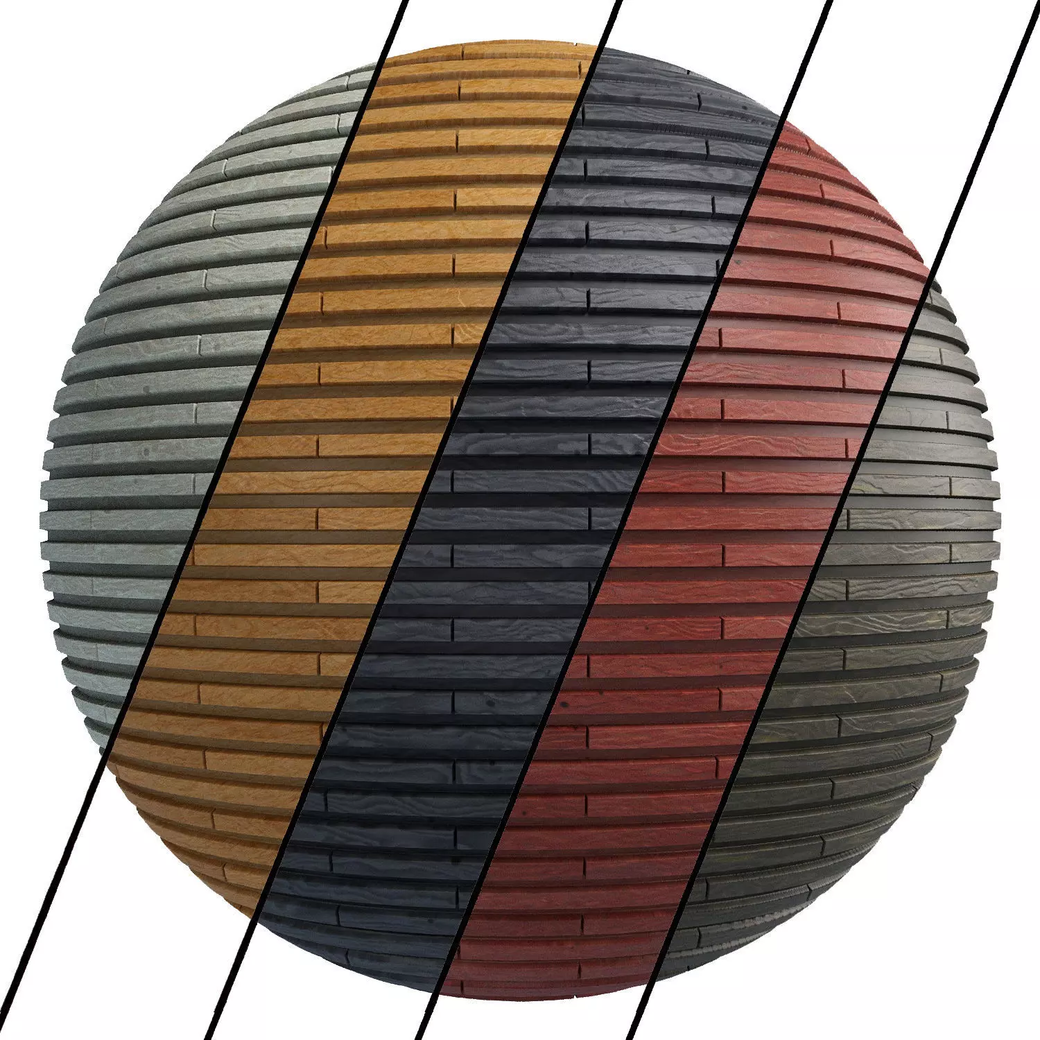 5 Wood Panel Materials- Pbr - 4k - Sbsar Texture_0