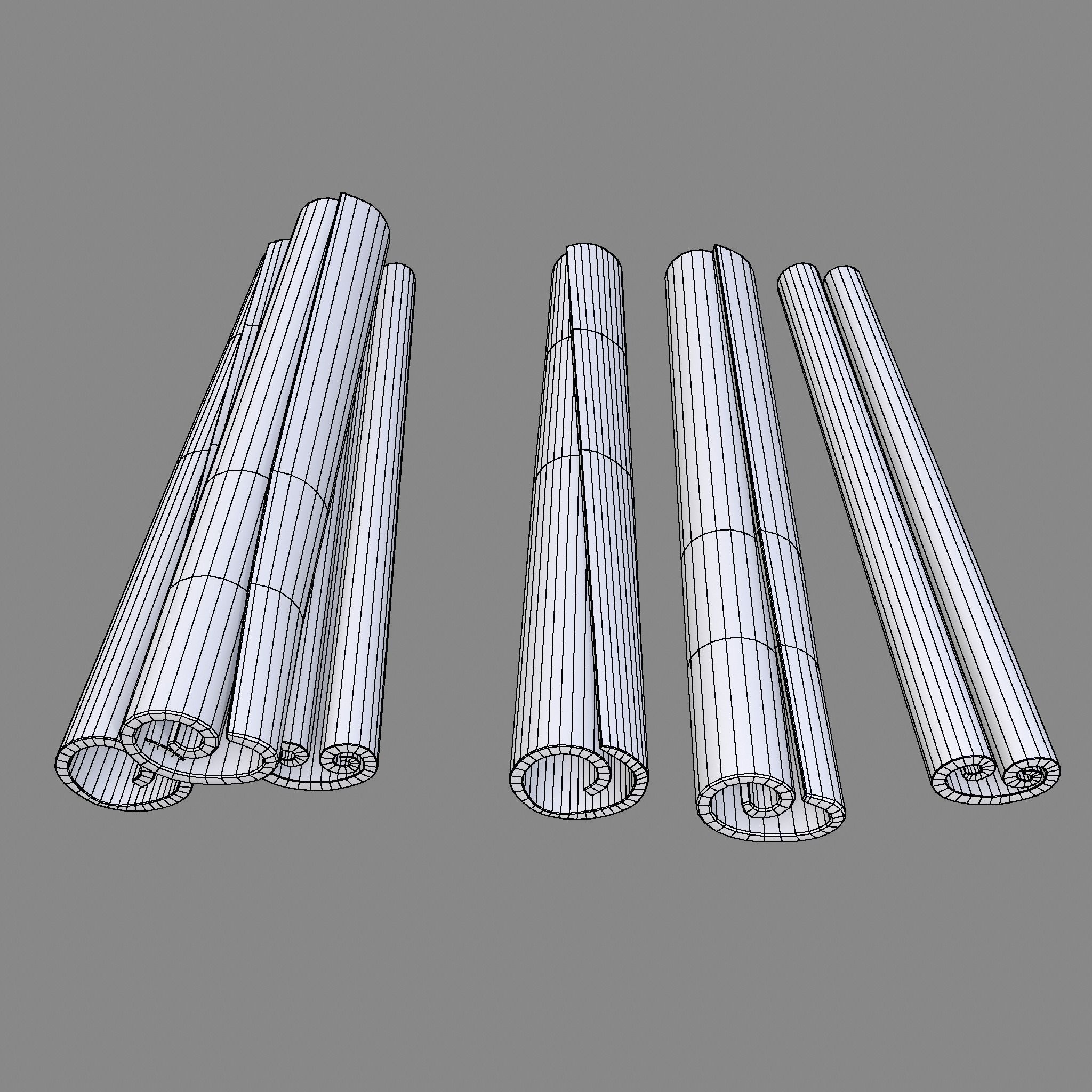 Cinnamon Sticks Low-poly 3D model_22