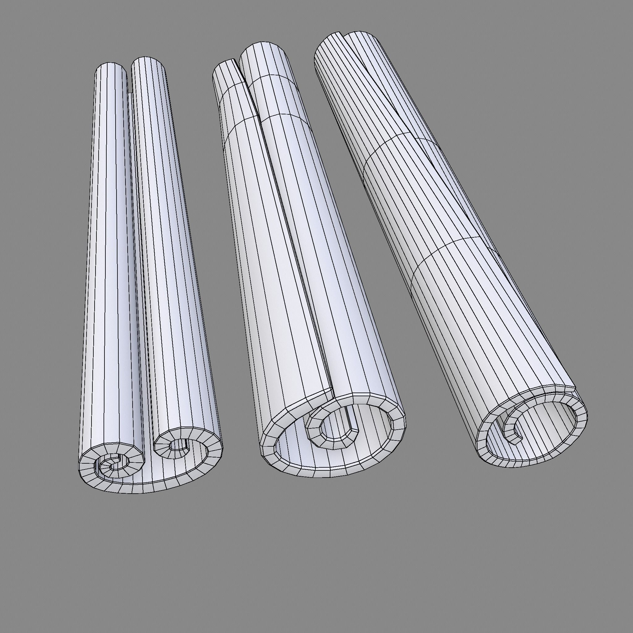Cinnamon Sticks Low-poly 3D model_28
