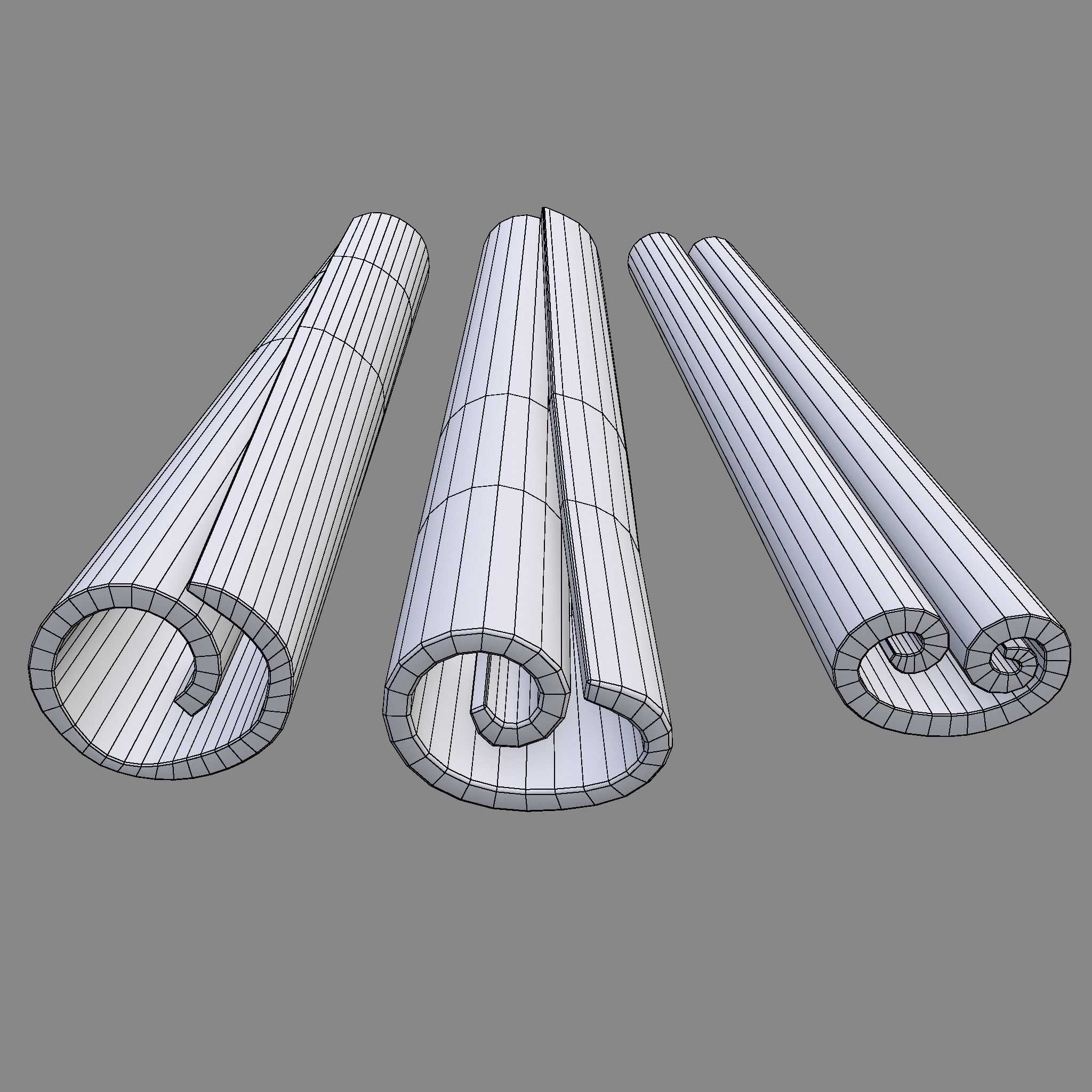 Cinnamon Sticks Low-poly 3D model_32