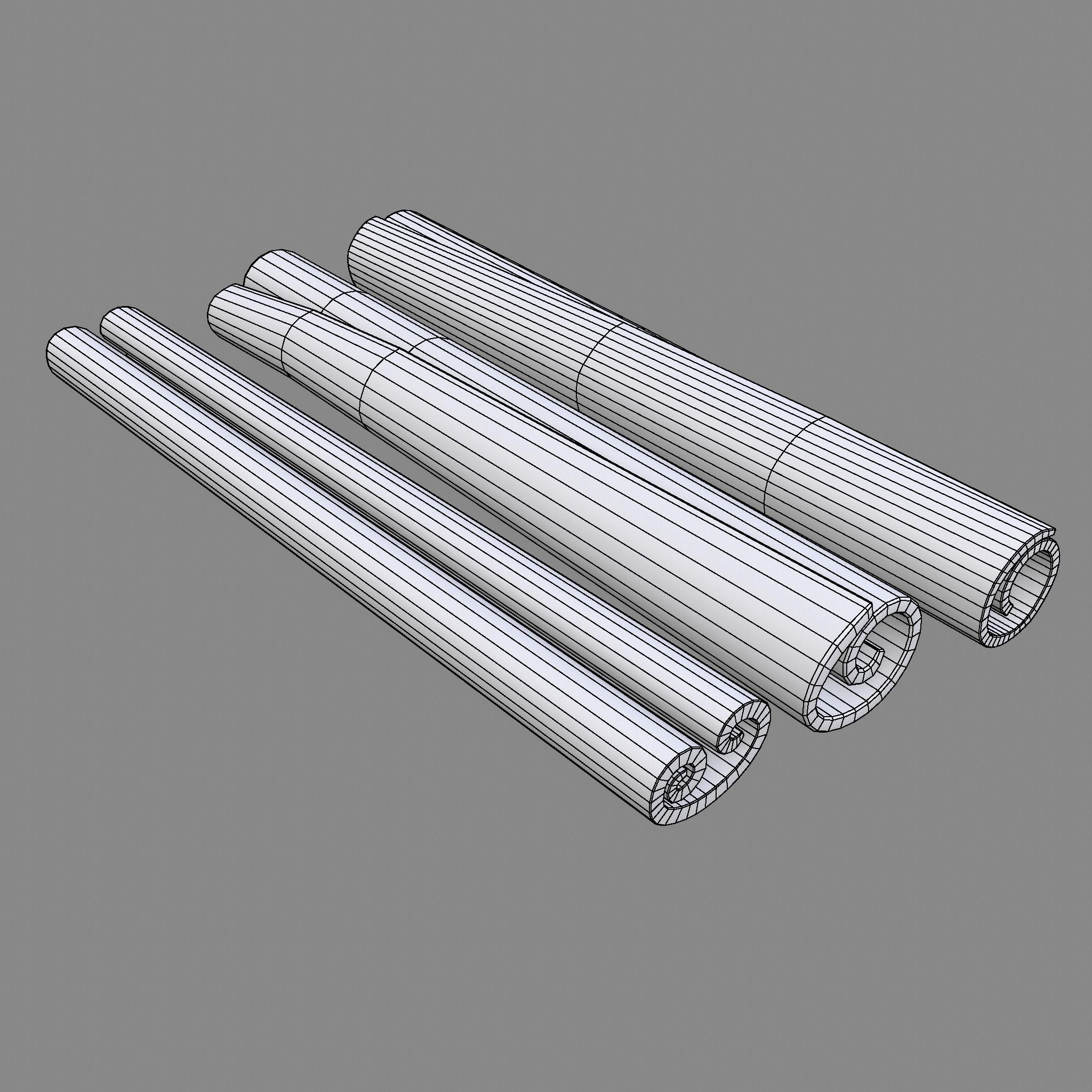Cinnamon Sticks Low-poly 3D model_29