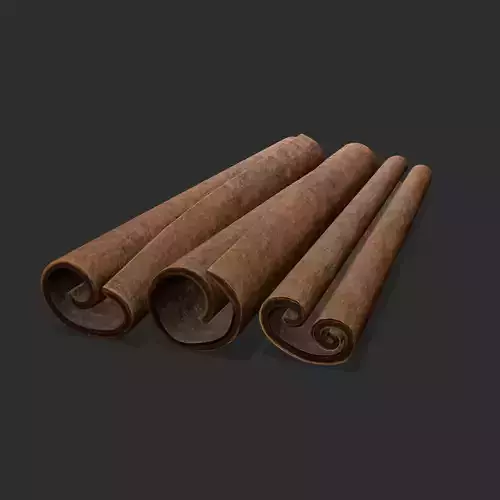 Cinnamon Sticks Low-poly 3D model