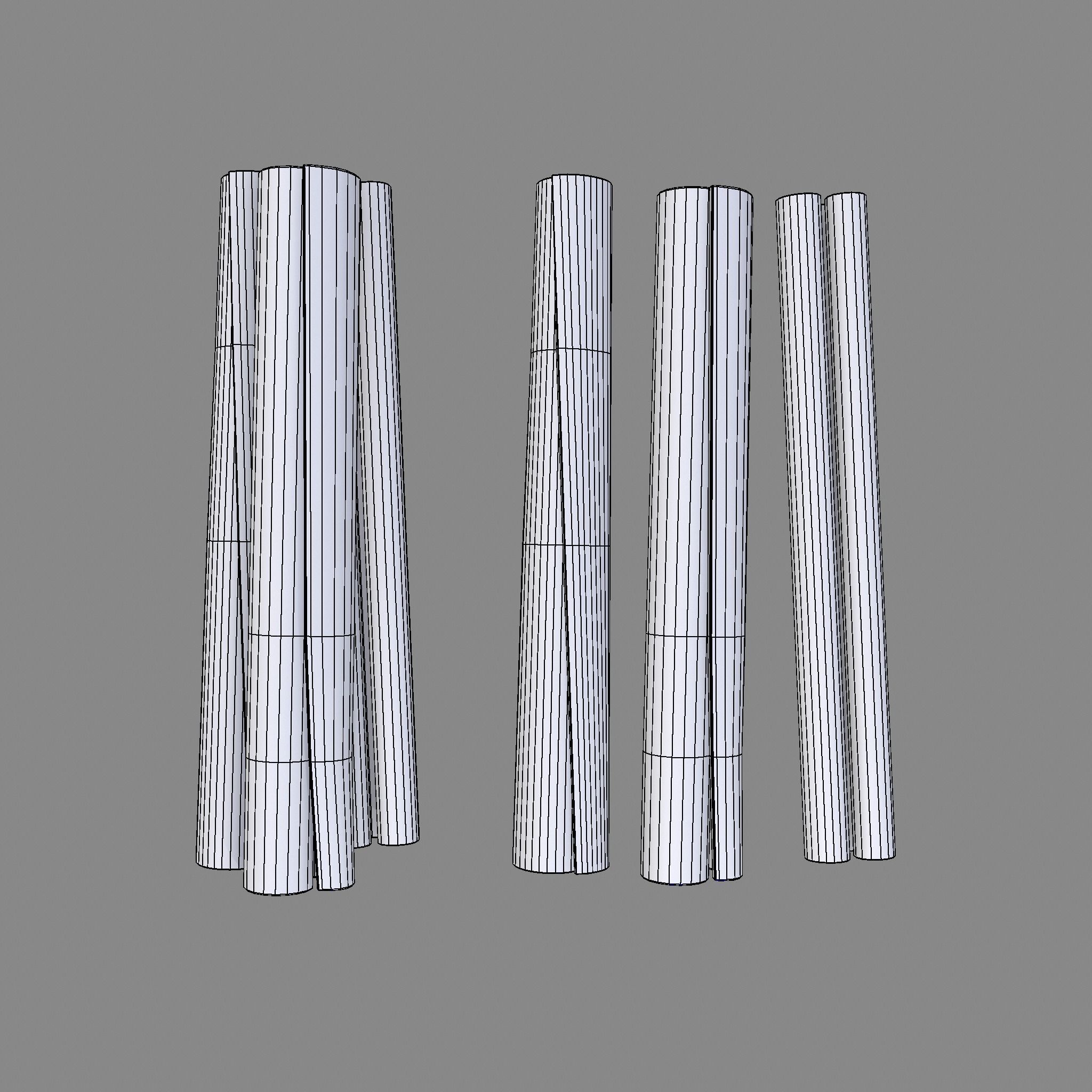 Cinnamon Sticks Low-poly 3D model_25