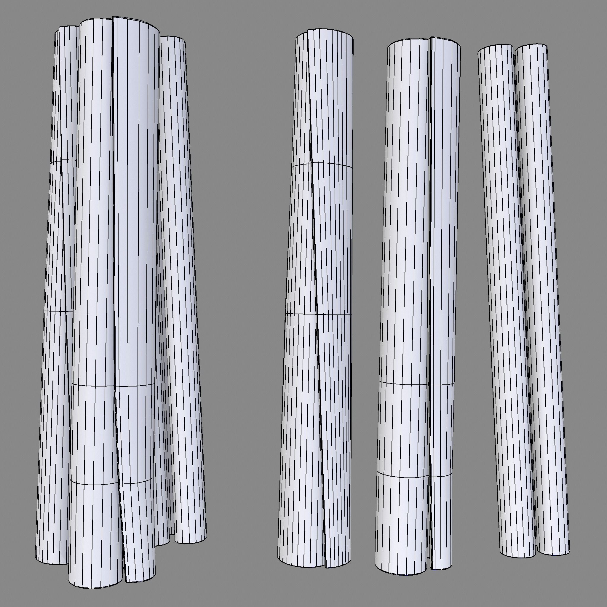 Cinnamon Sticks Low-poly 3D model_26