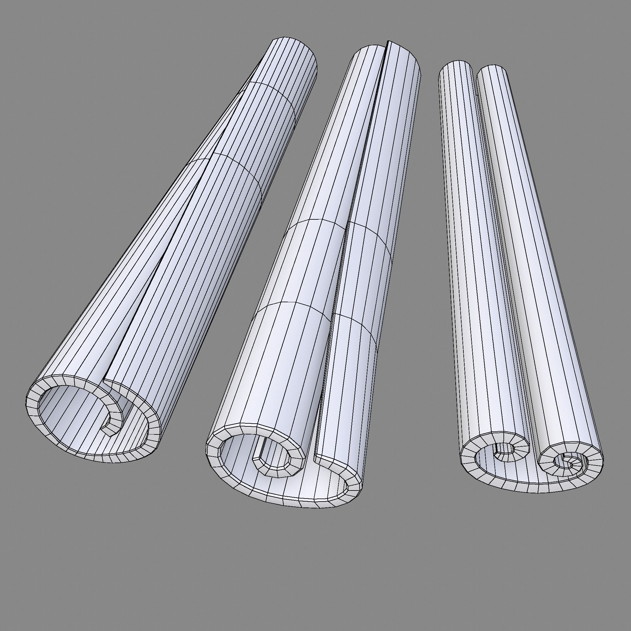 Cinnamon Sticks Low-poly 3D model_27