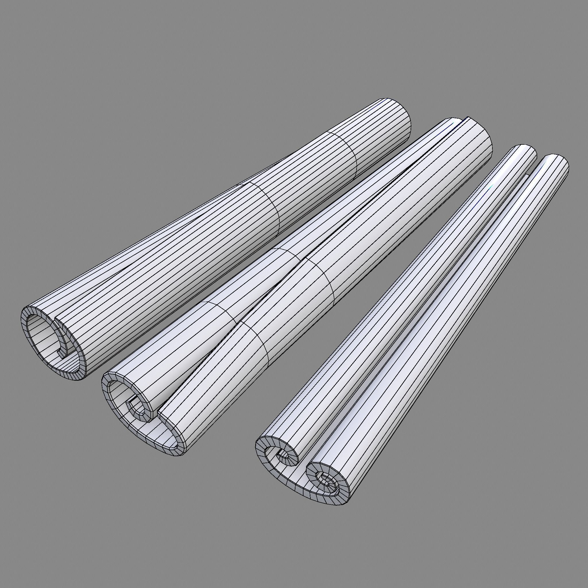 Cinnamon Sticks Low-poly 3D model_31