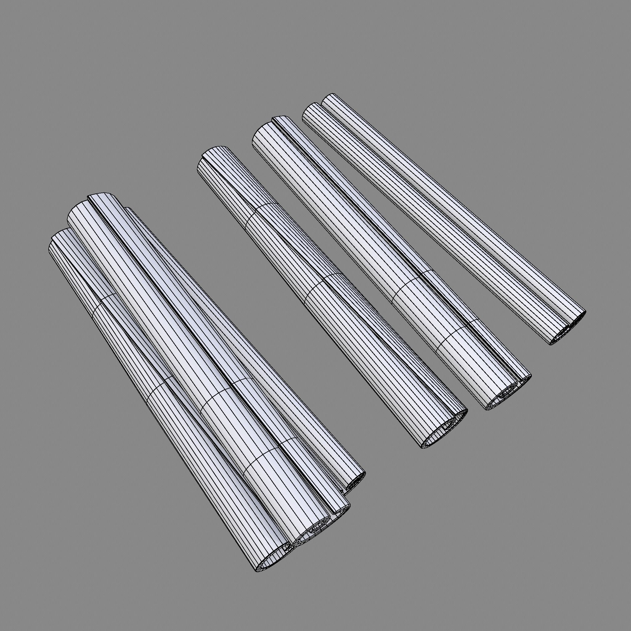 Cinnamon Sticks Low-poly 3D model_24