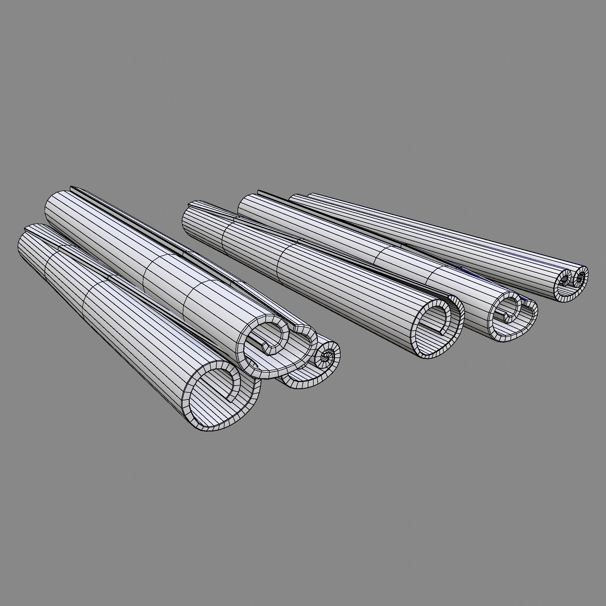 Cinnamon Sticks Low-poly 3D model_23