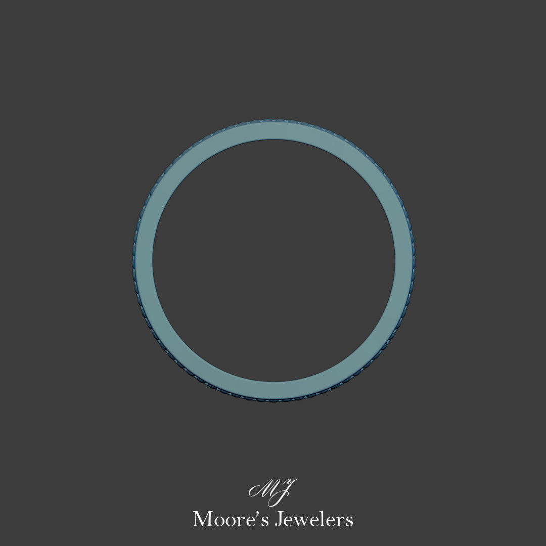 Mans Beaded Wedding Band 3d Model Stl File 3D print model_6