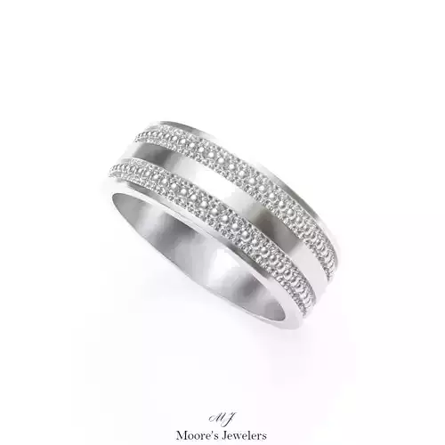 Mans Beaded Wedding Band 3d Model Stl File