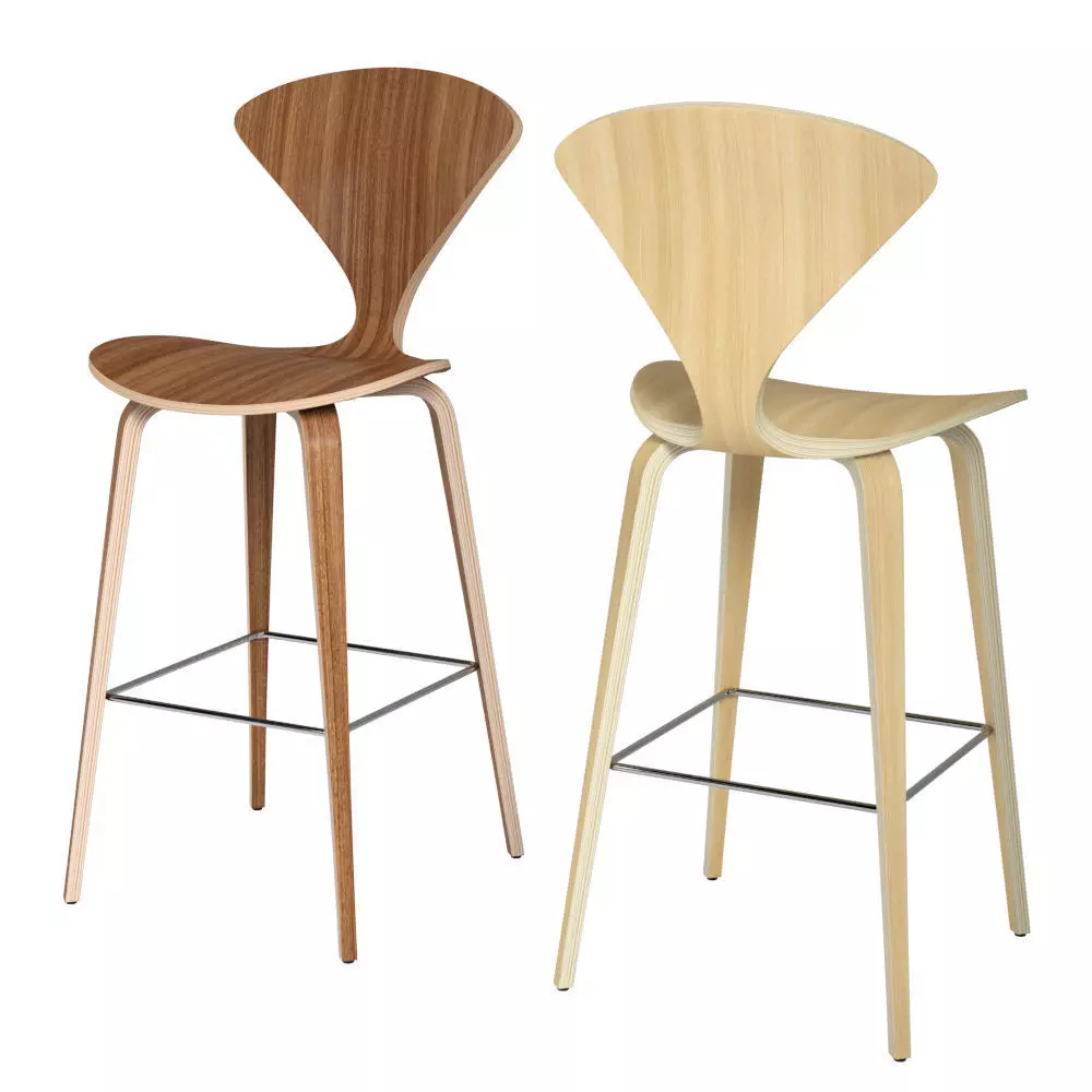 Norman Cherner Counter bar Stool 3D model_0