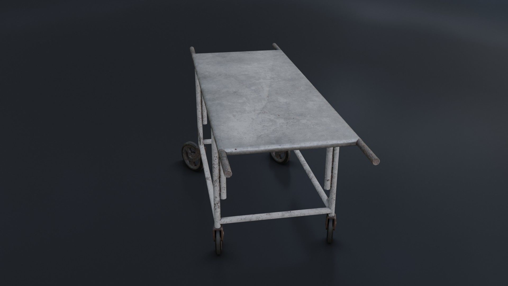 Old Dirty Body Trolley Low-poly 3D model_12