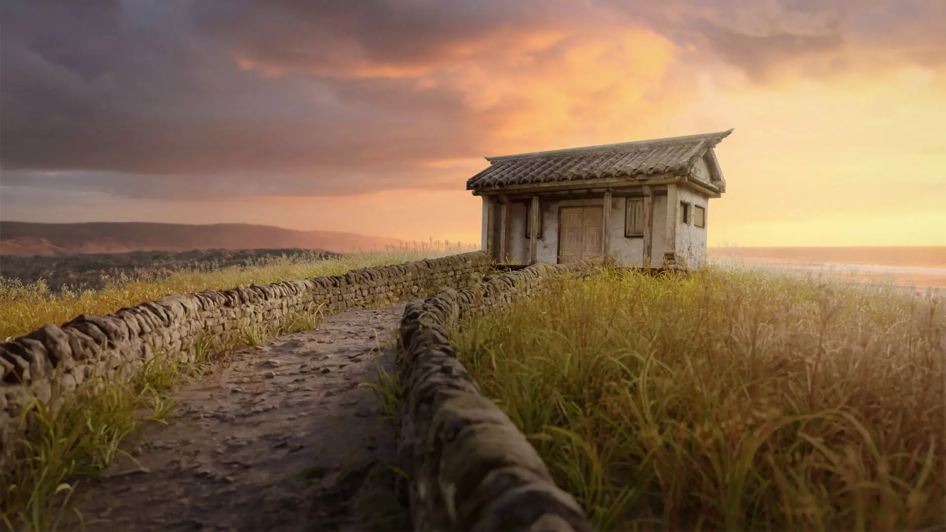 china ancient house plus 6 Free low-poly 3D model