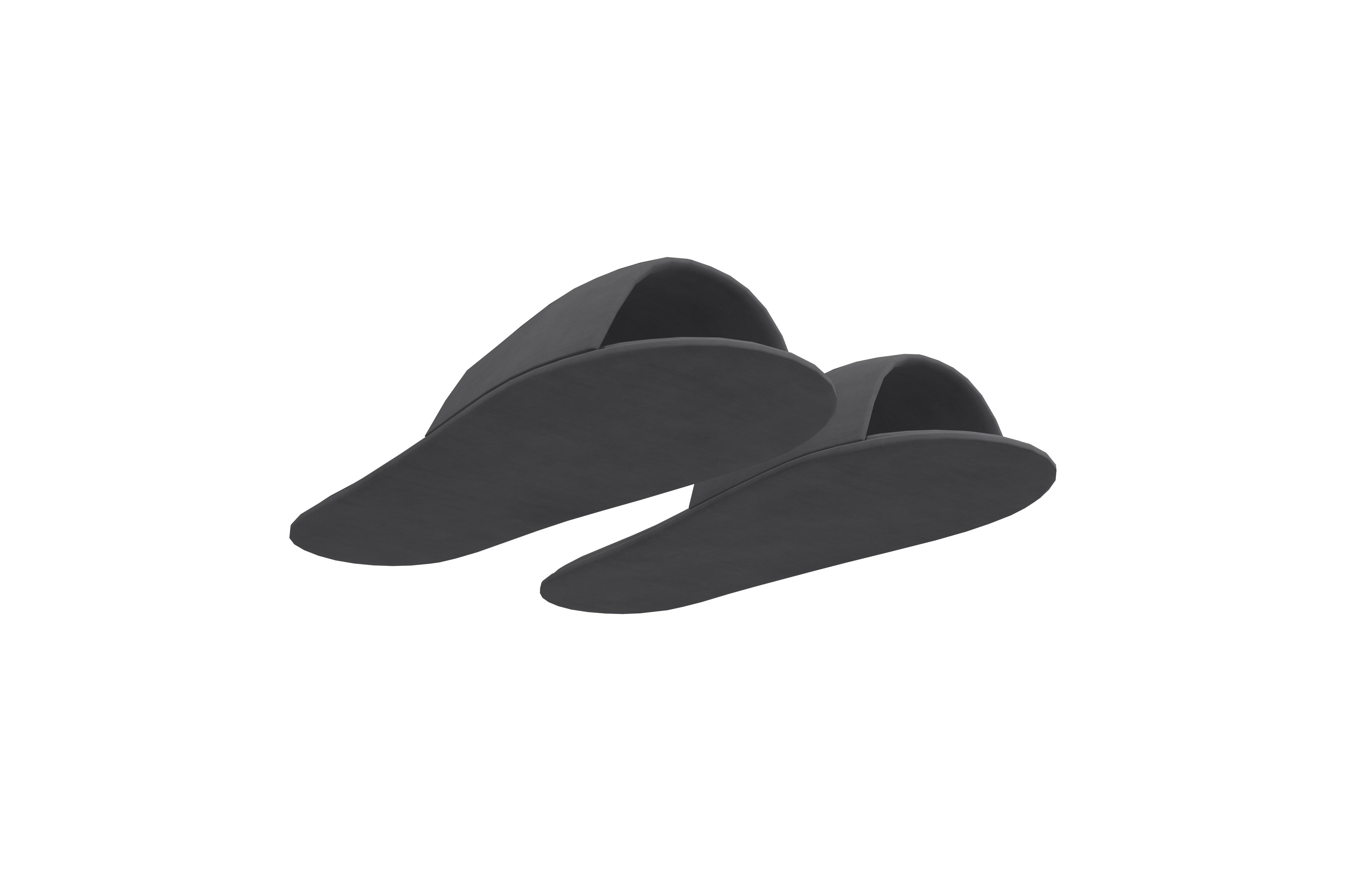 Disposable Slippers v1 003 Low-poly 3D model_3
