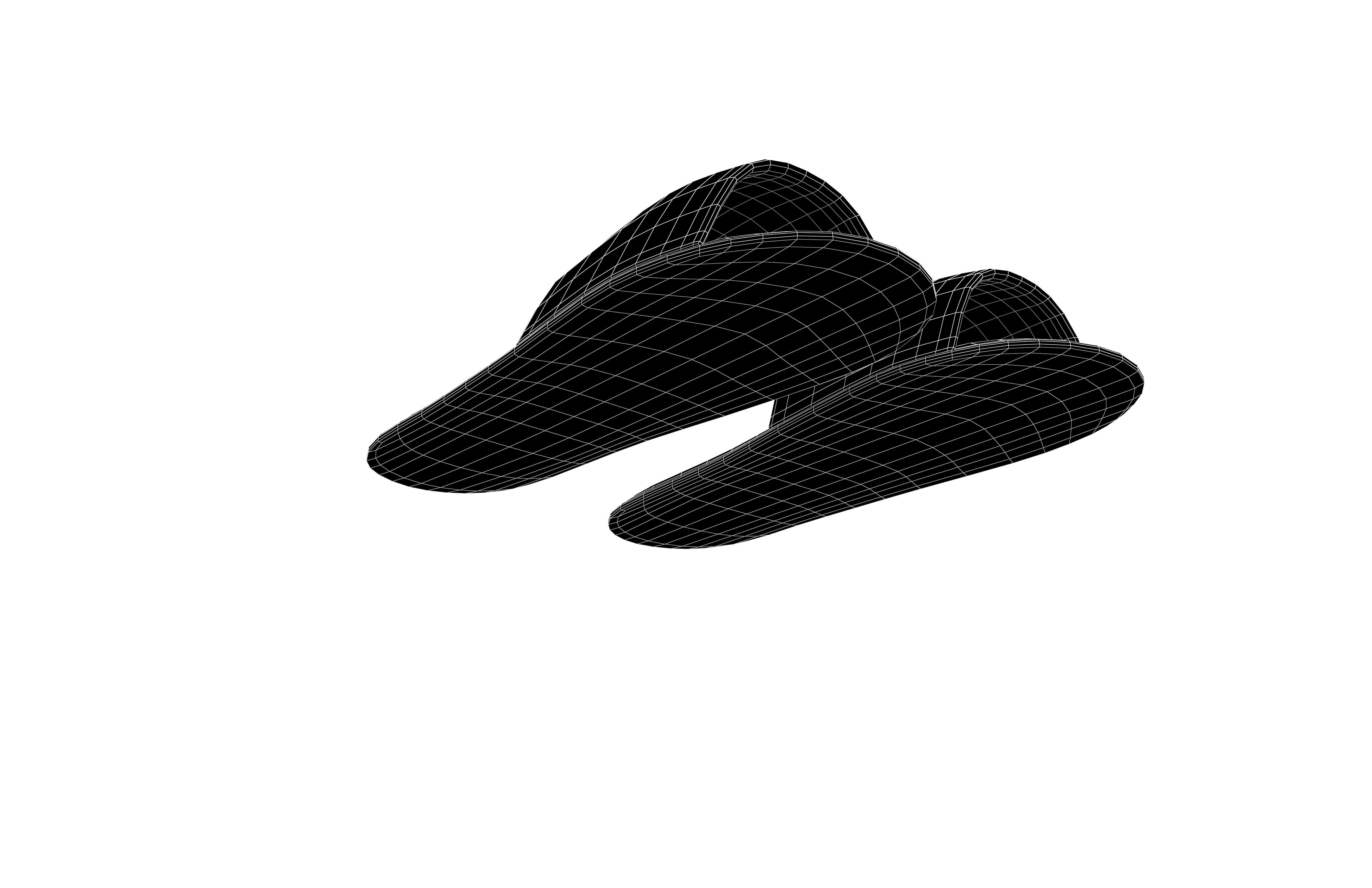 Disposable Slippers v1 003 Low-poly 3D model_5