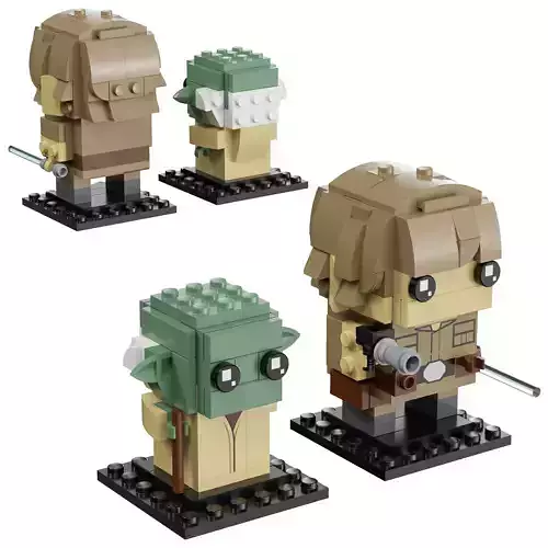 Lego Brickheadz - 41627 Luke and Yoda 3D model