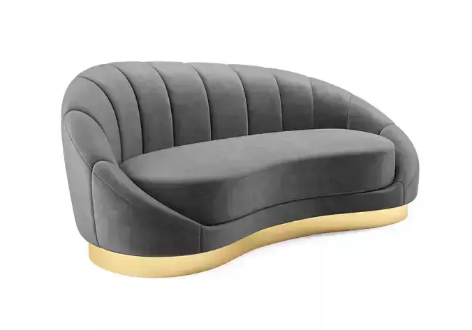 Shelly Velvet Chaise Meridian Furniture 3D model