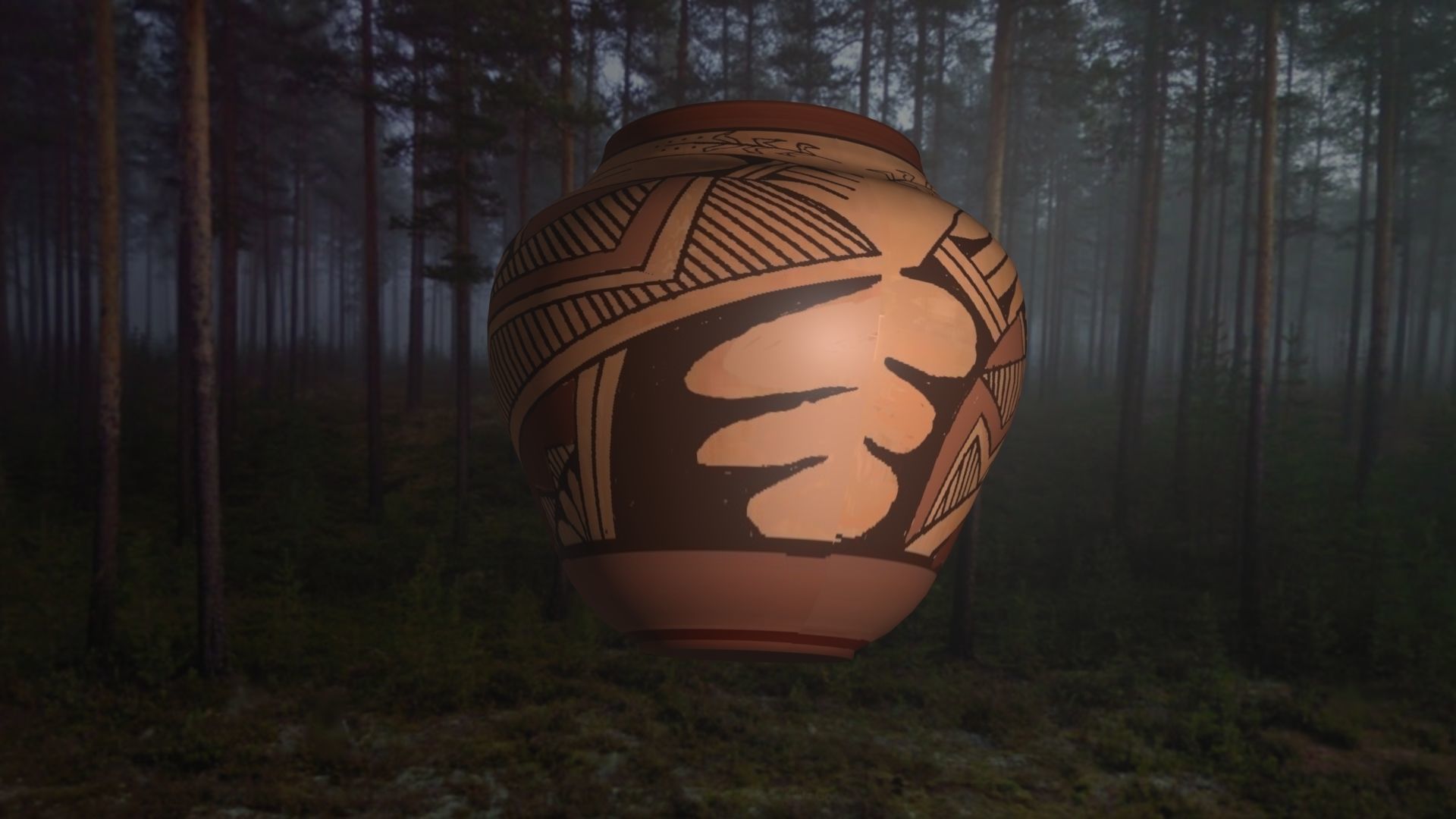 Native American pottery 9 3D model_5
