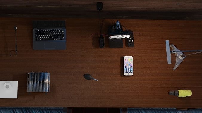 Full Equipment Workstation Room Low-poly 3D model