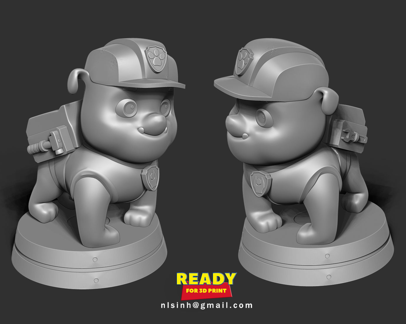 Rubble - PAW Patrol 3D print model_3