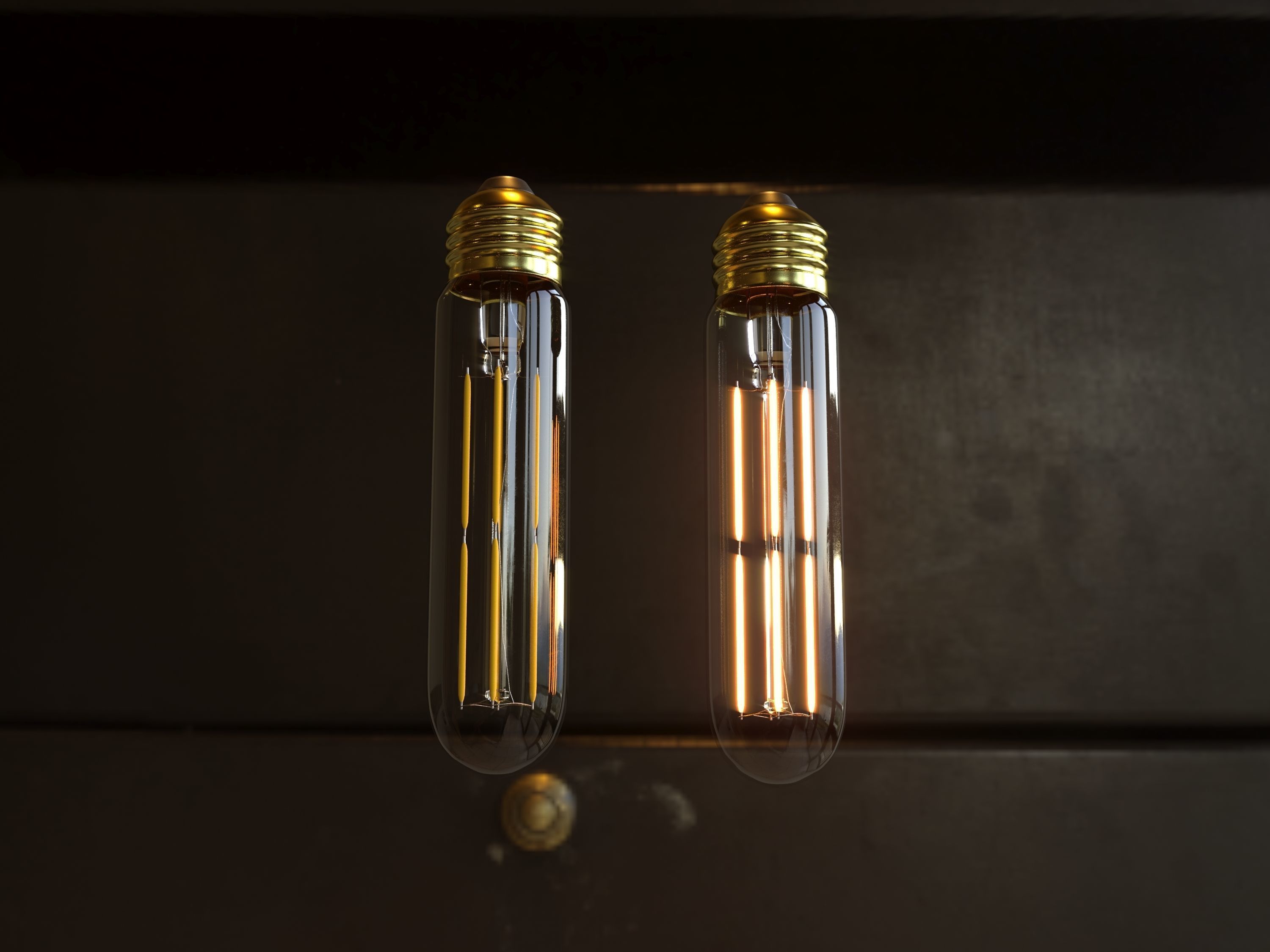 Tubilar light bulb 3D model_5