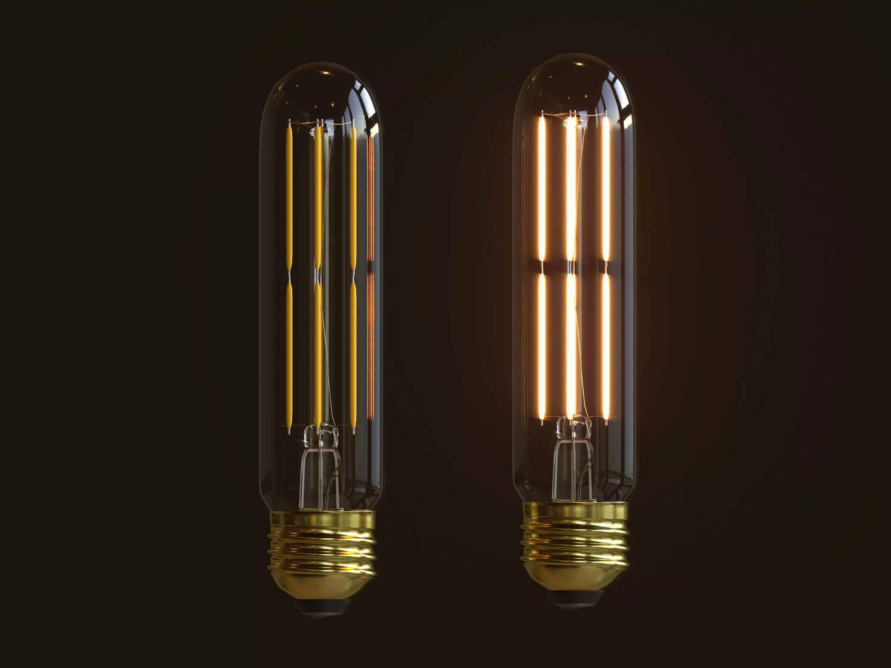 Tubilar light bulb 3D model_0