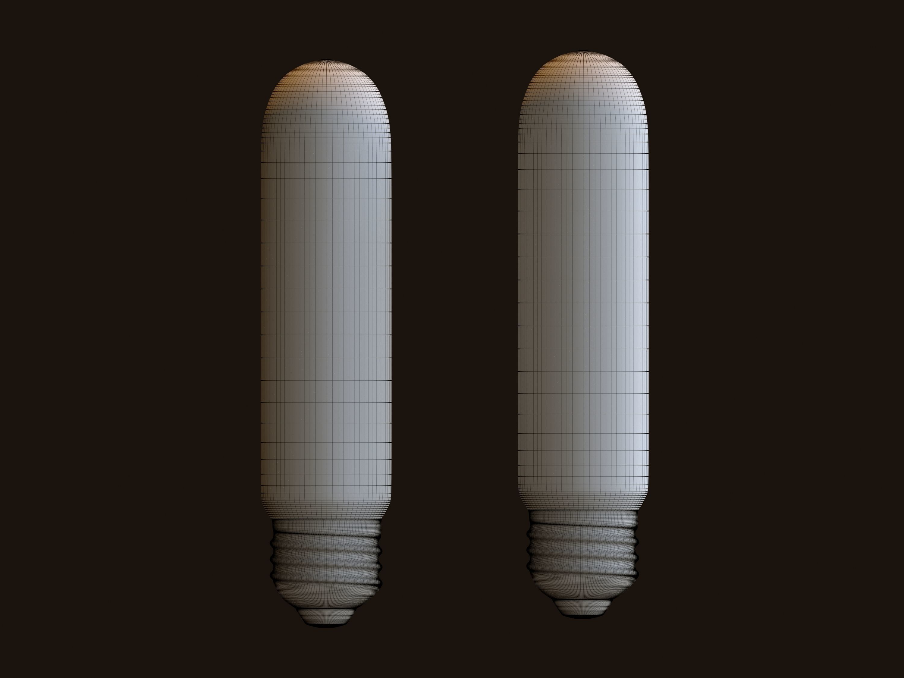 Tubilar light bulb 3D model_1