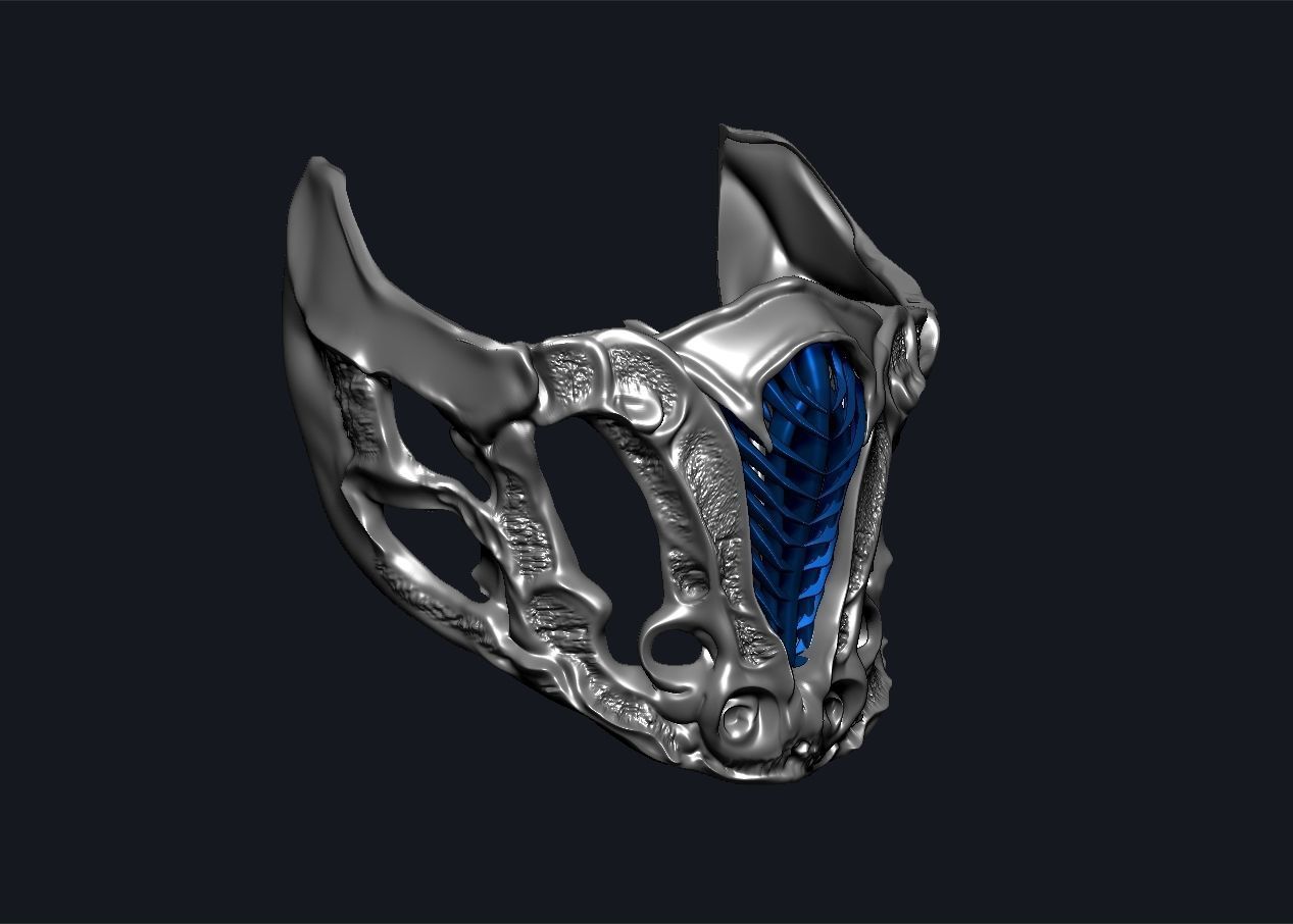 Mortal Kombat Movie 2021 Subzero mask 3D print model_14