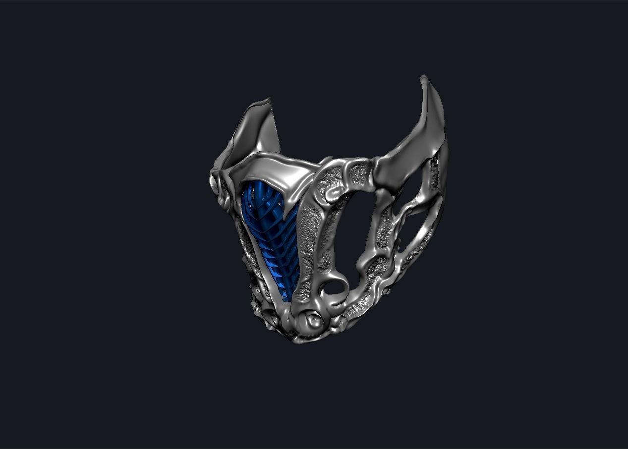 Mortal Kombat Movie 2021 Subzero mask 3D print model_27