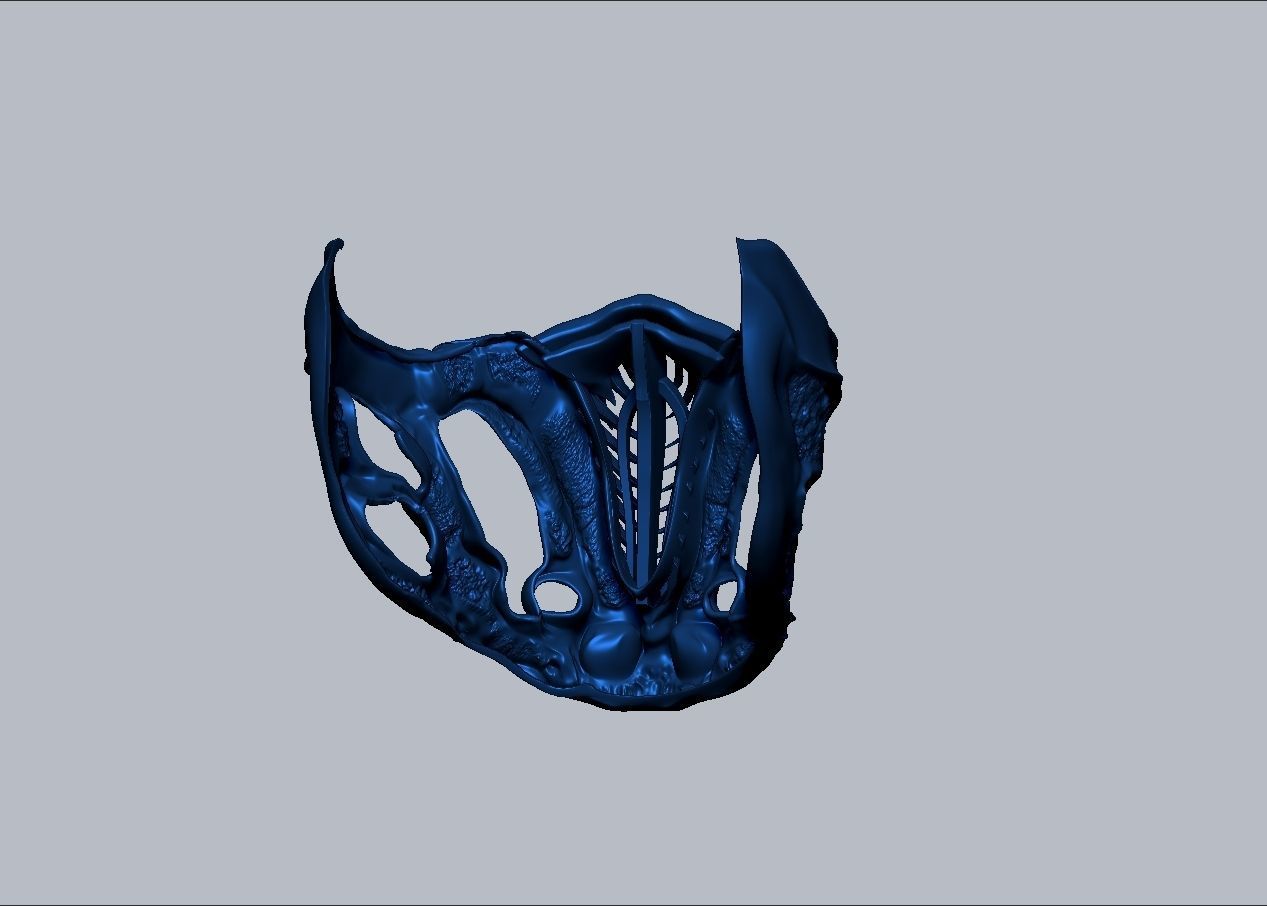 Mortal Kombat Movie 2021 Subzero mask 3D print model_9