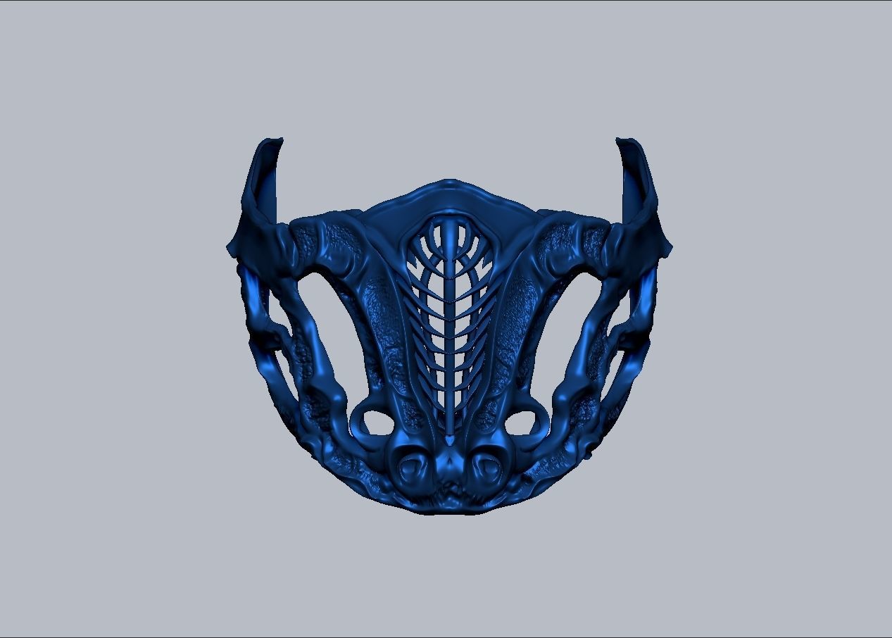 Mortal Kombat Movie 2021 Subzero mask 3D print model_2