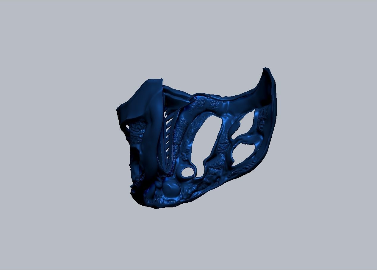 Mortal Kombat Movie 2021 Subzero mask 3D print model_7