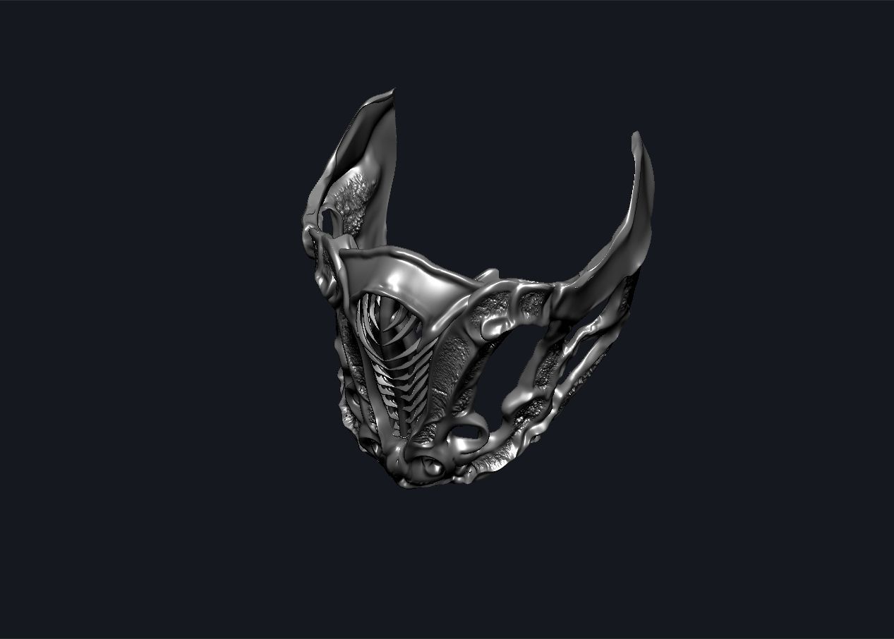 Mortal Kombat Movie 2021 Subzero mask 3D print model_30