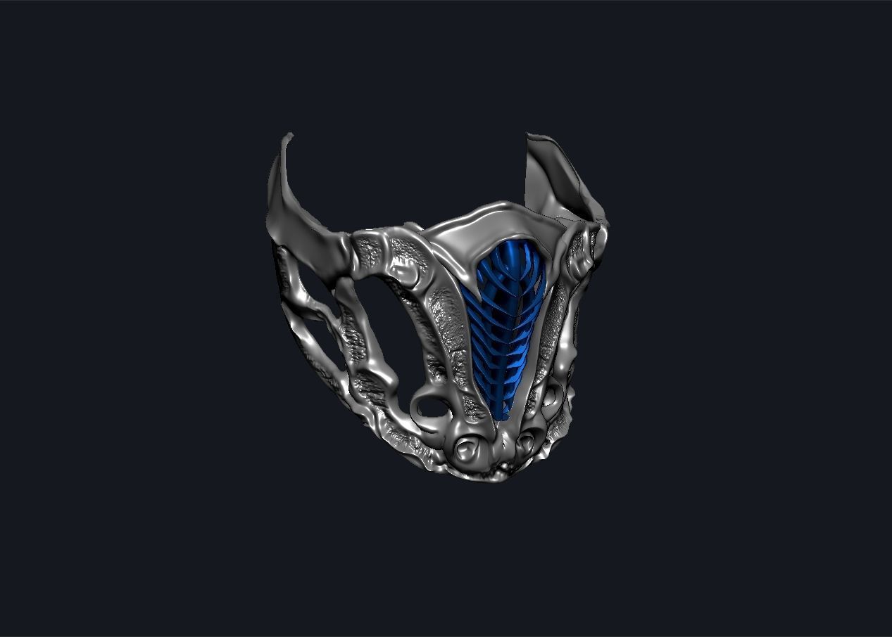 Mortal Kombat Movie 2021 Subzero mask 3D print model_26