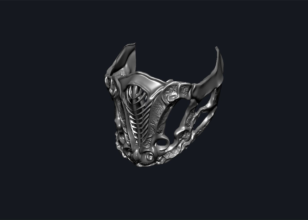 Mortal Kombat Movie 2021 Subzero mask 3D print model_29