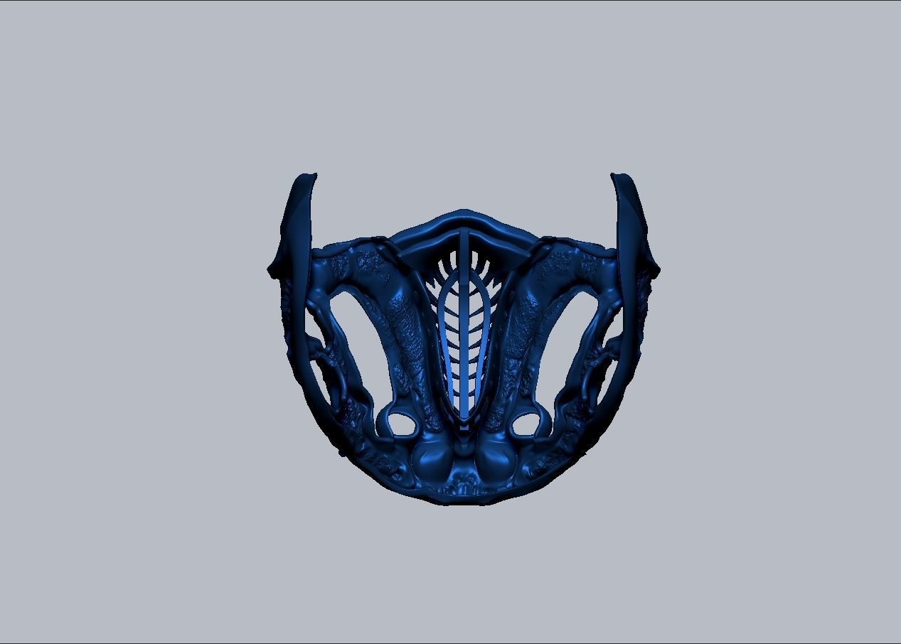Mortal Kombat Movie 2021 Subzero mask 3D print model_8