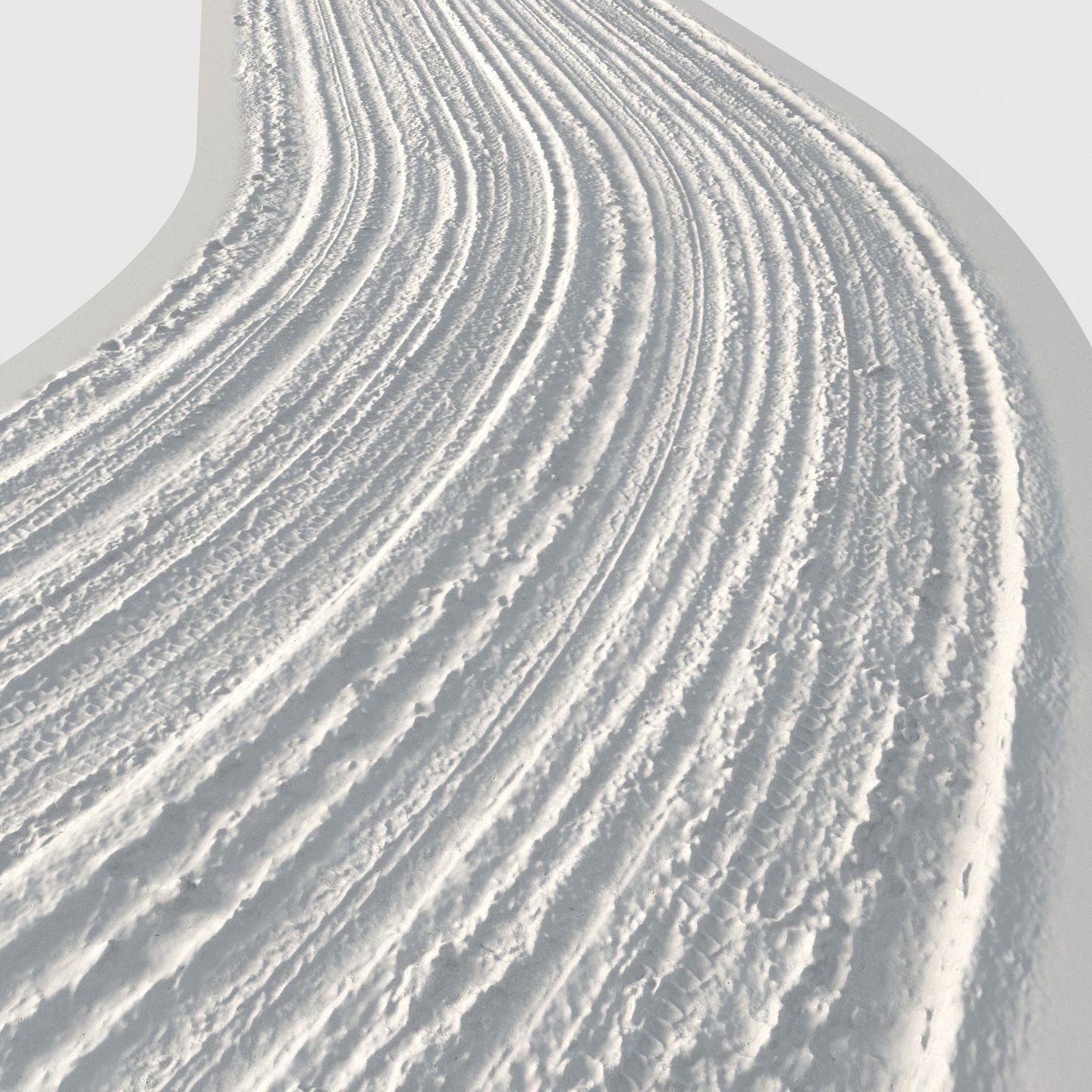 Winter single lane road 03 - 16 meters 3D model_8
