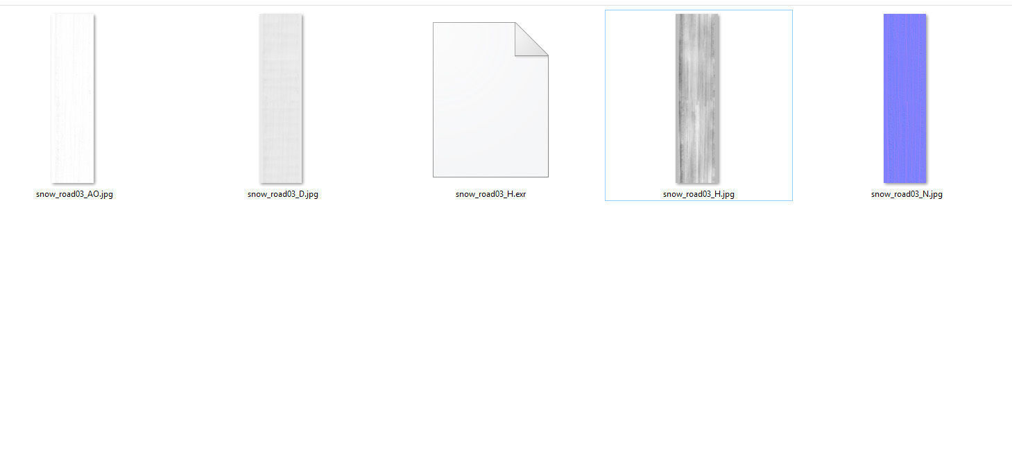 Winter single lane road 03 - 16 meters 3D model_12