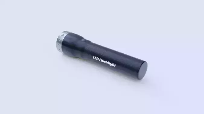 LED Flashlight Low-poly 3D model