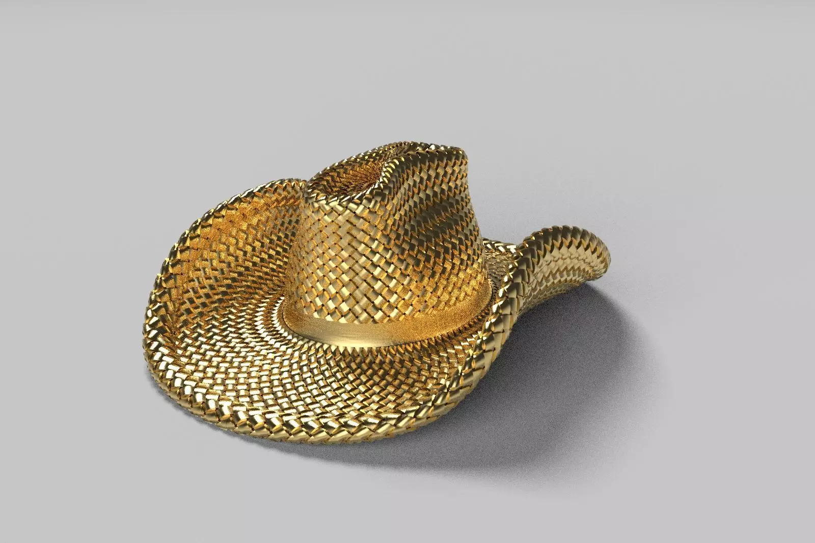  Cowboy Hat Brooch  3D print model_0