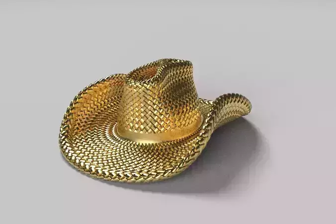  Cowboy Hat Brooch  3D print model