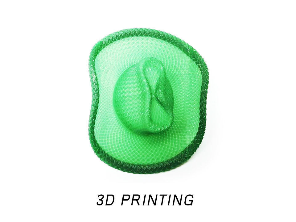  Cowboy Hat Brooch  3D print model_5