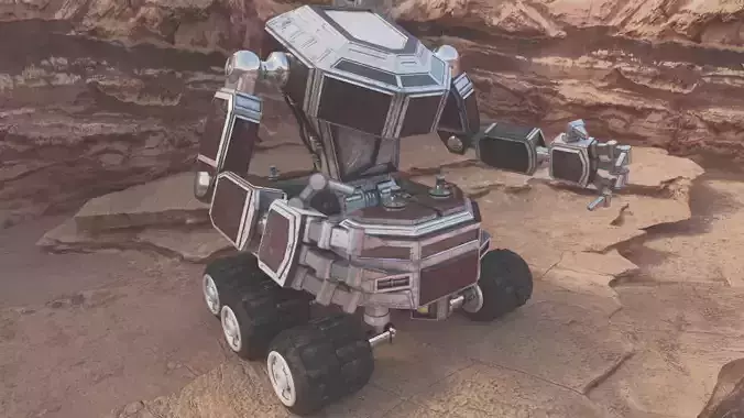 Scifi City Truck Robot Free low-poly 3D model