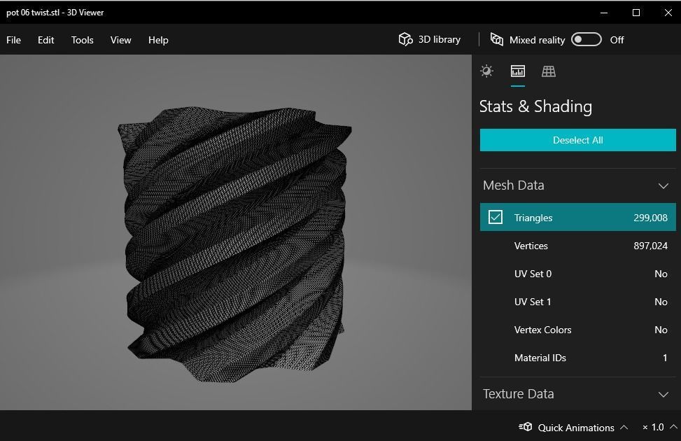 Twist pot flower plant 2 3D print model_16