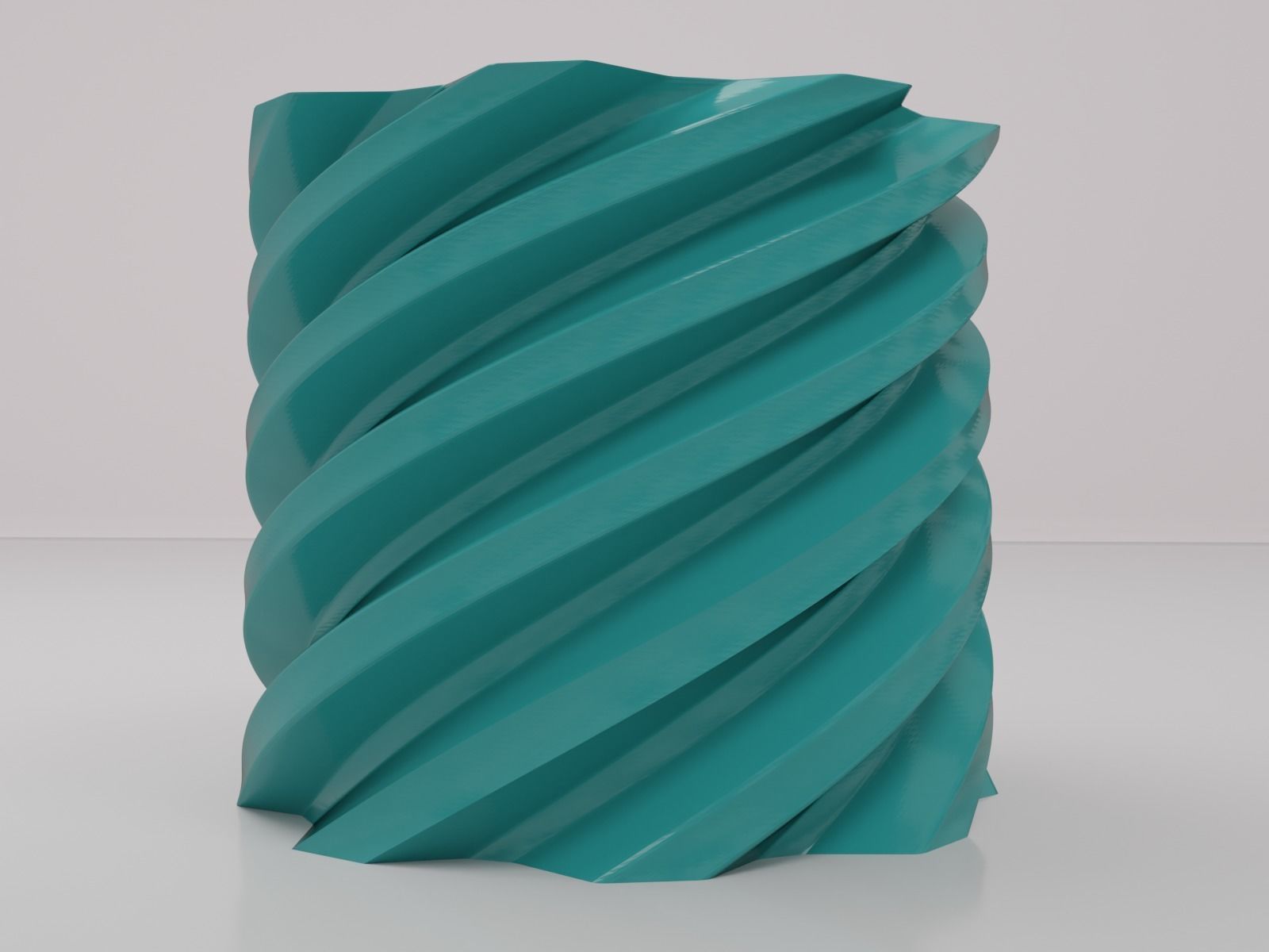 Twist pot flower plant 2 3D print model_8