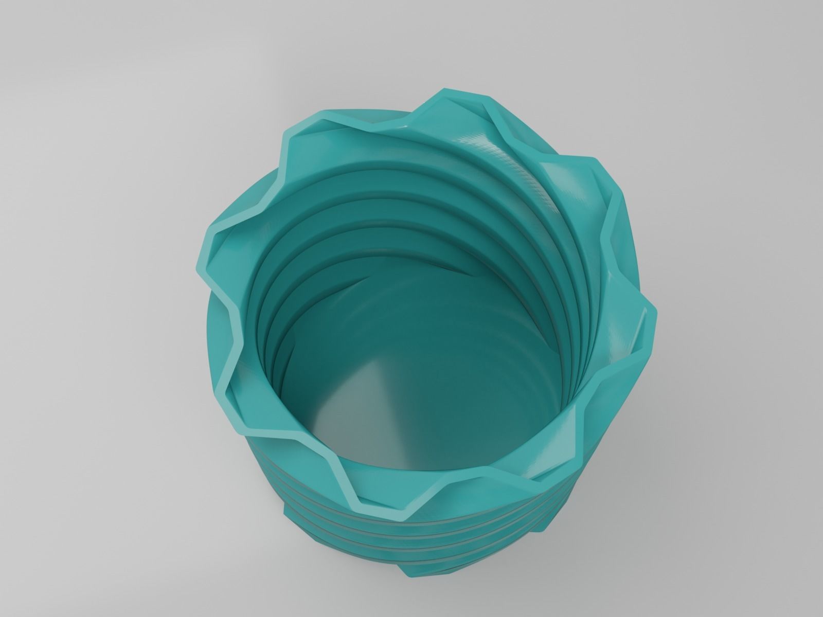 Twist pot flower plant 2 3D print model_7