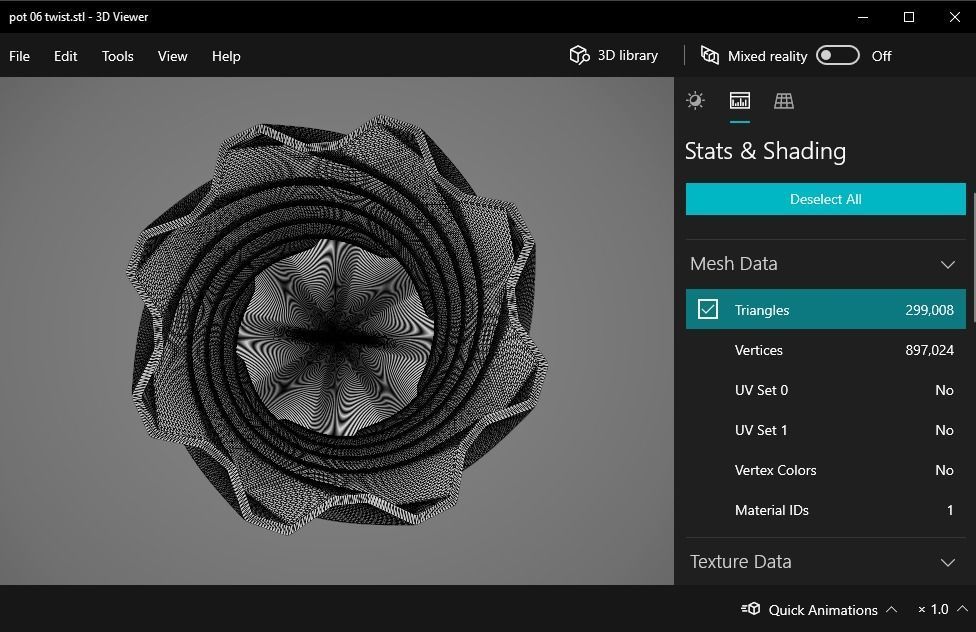 Twist pot flower plant 2 3D print model_17