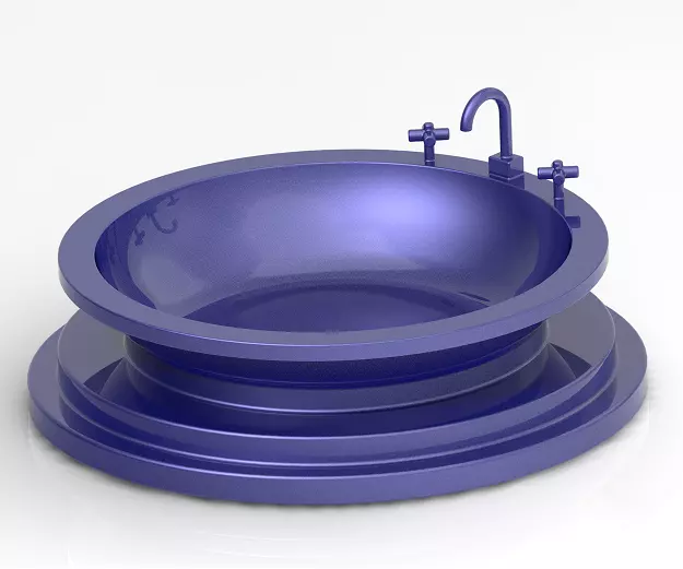 Stylish Bath Tub 3D print model_0