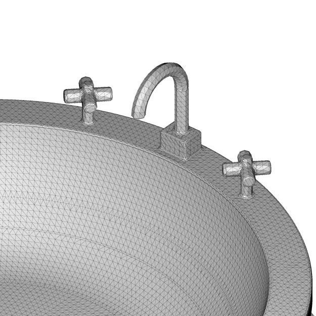 Stylish Bath Tub 3D print model_3