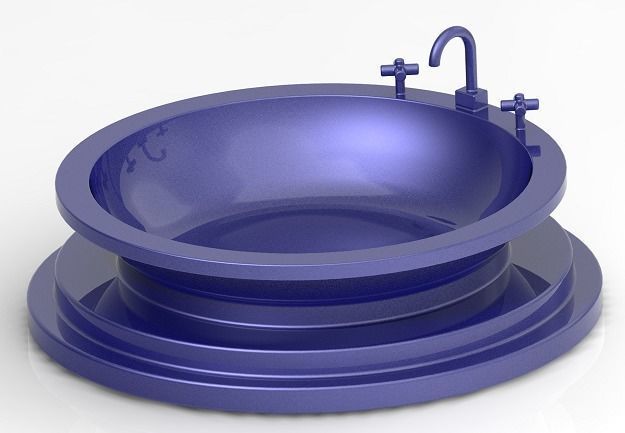 Stylish Bath Tub 3D print model_1